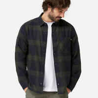 Men's Travel Trekking Shirt - TRAVEL500 WARM - Green