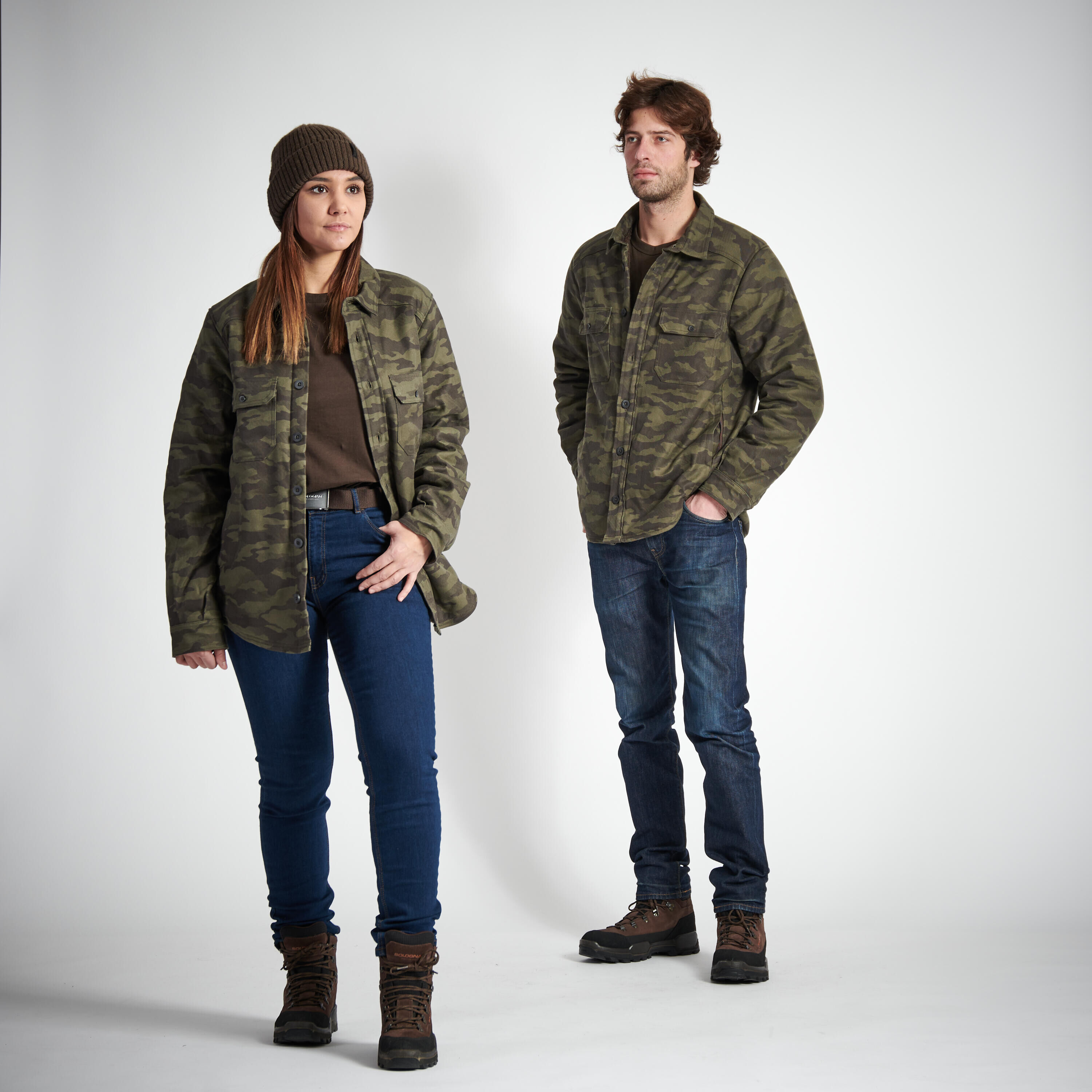 SOLOGNAC OVERSHIRT SHERPA JACKET 500 CAMO