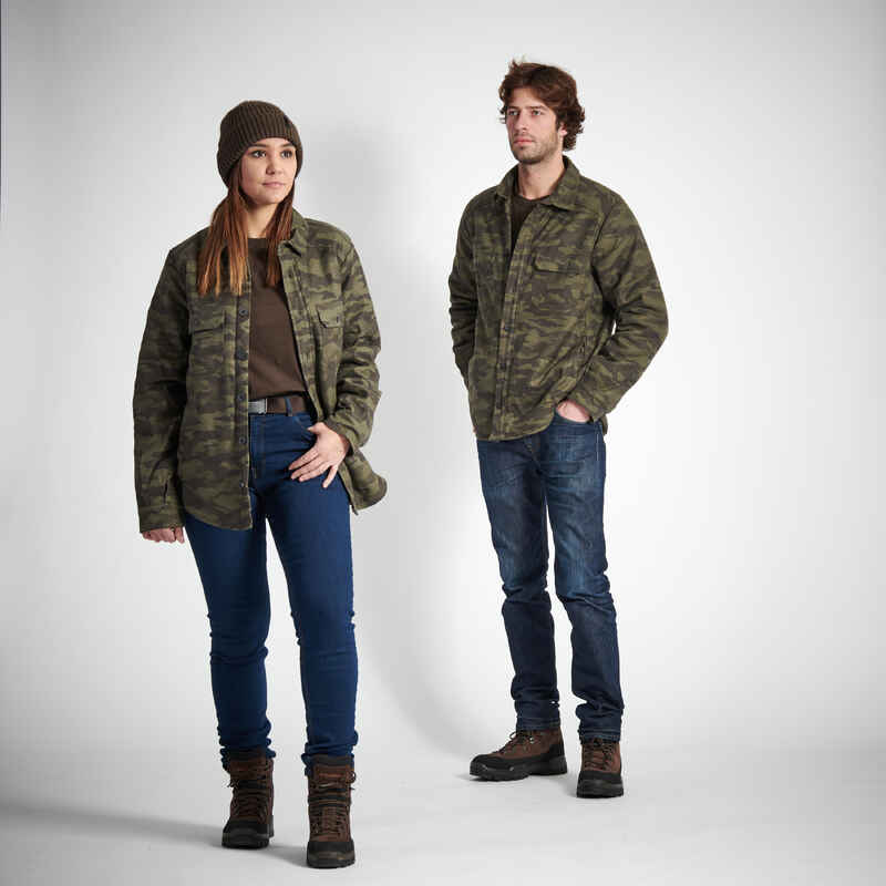 Outdoorjacke 500 Flanell Camouflage 