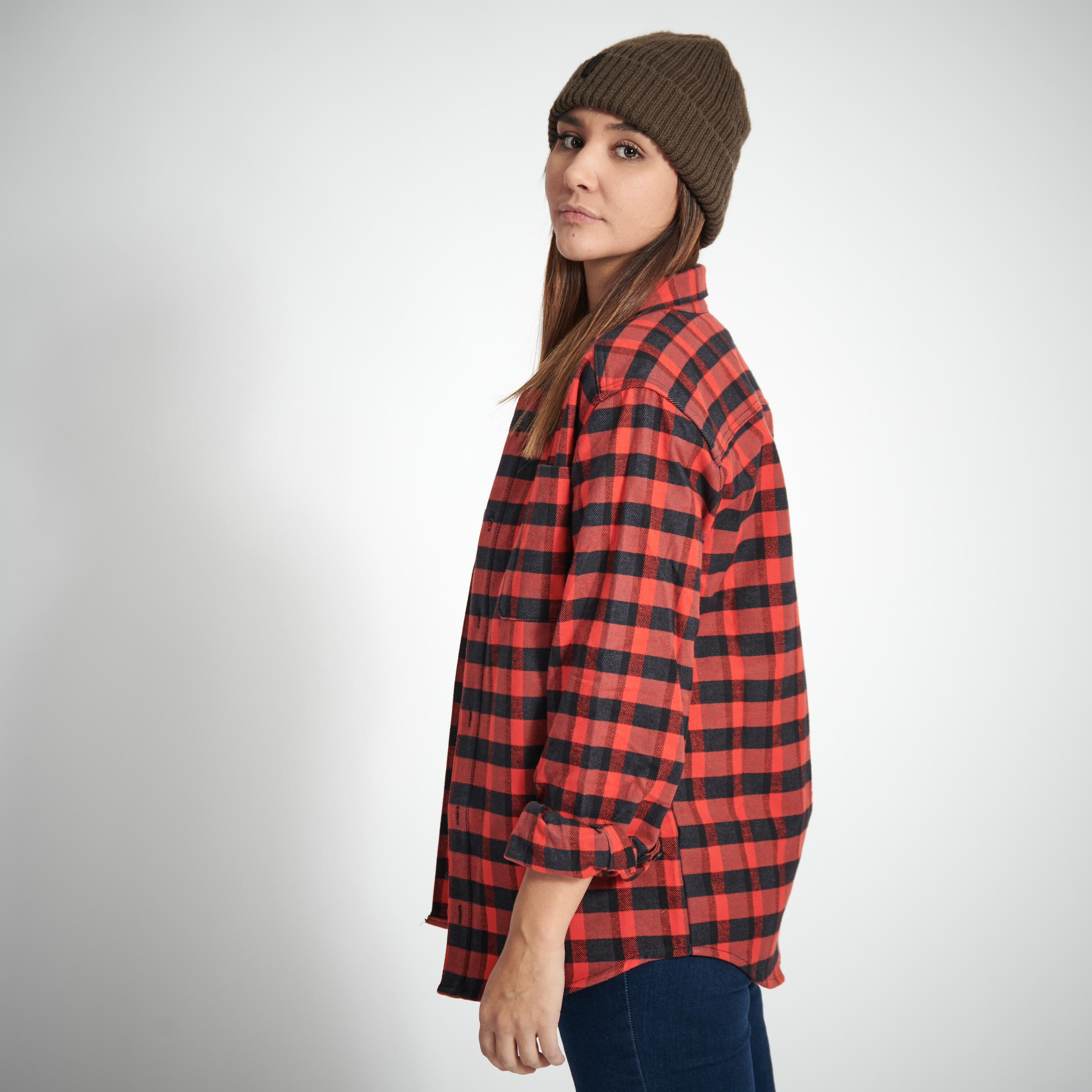 Knitted Wool Hat - 900 Brown  - SOLOGNAC
