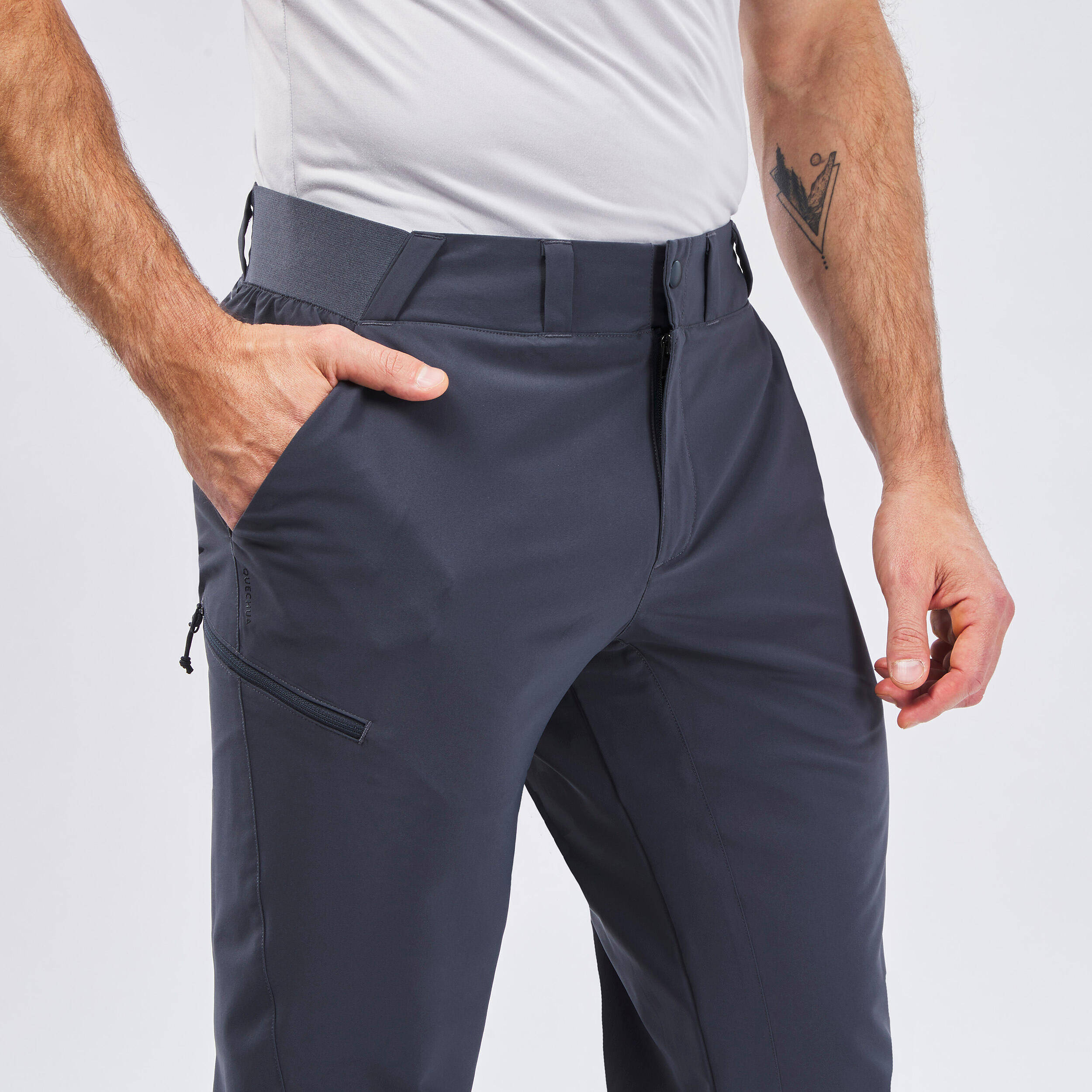 Men Lightweight Dry Fit Pants Grey - MH100 -  5