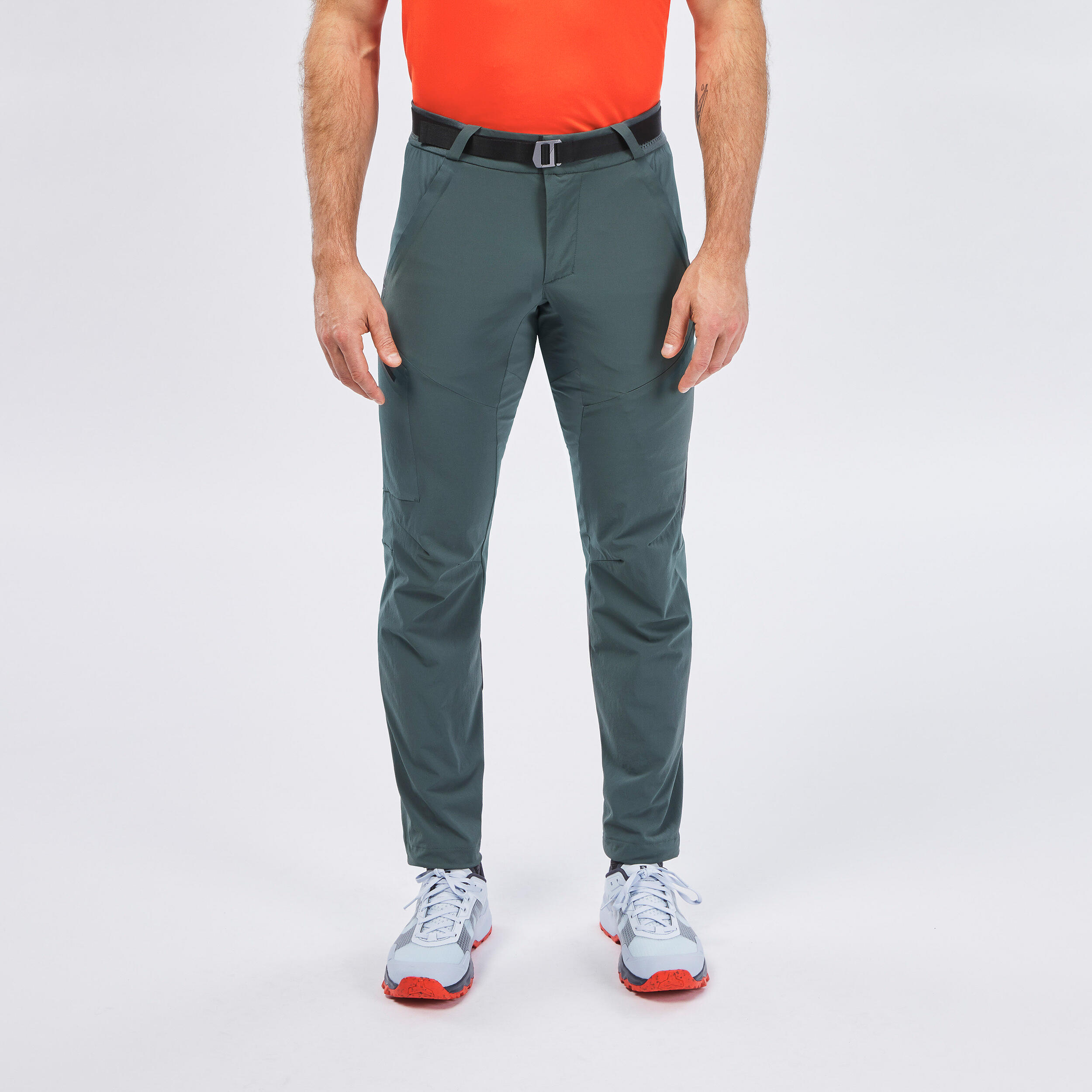 Pantaloni trekking uomo MH500 verdi 12/14