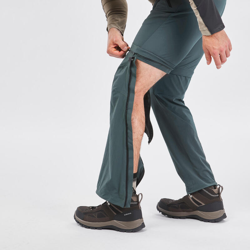 Pantaloni modulabili trekking uomo MH550 | verde