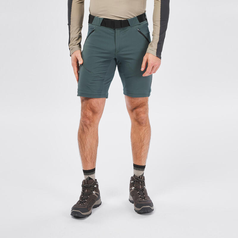Pantaloni modulabili trekking uomo MH550 | verde