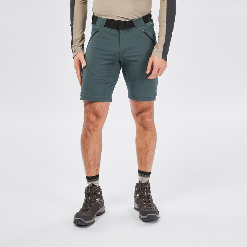 Wanderhose Herren Zip-Off-Hose Wandern - MH550 khaki