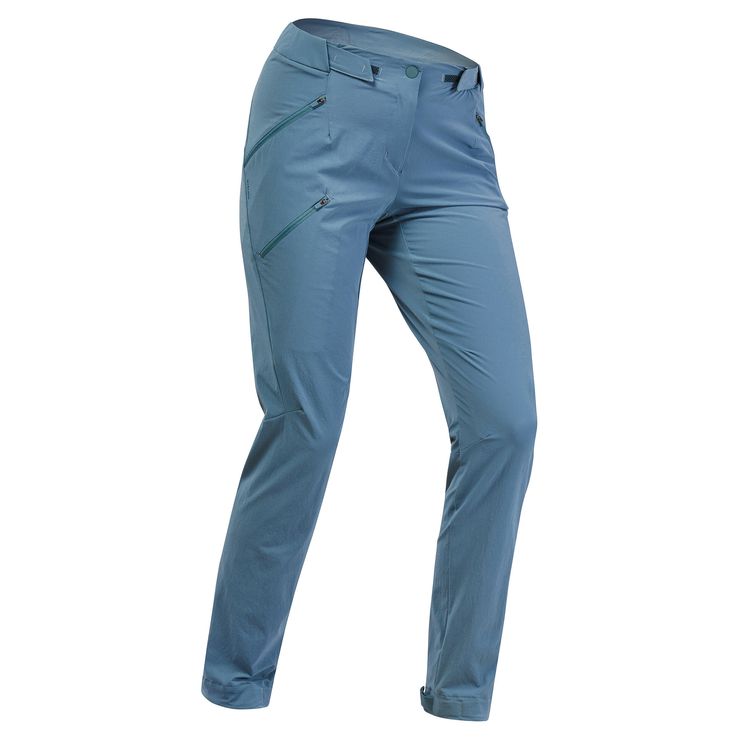 Women's Mountain Walking Trousers - MH500 - Blue Grey 6/8