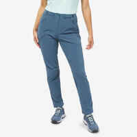 Women's Mountain Walking Trousers - MH500 - Blue Grey