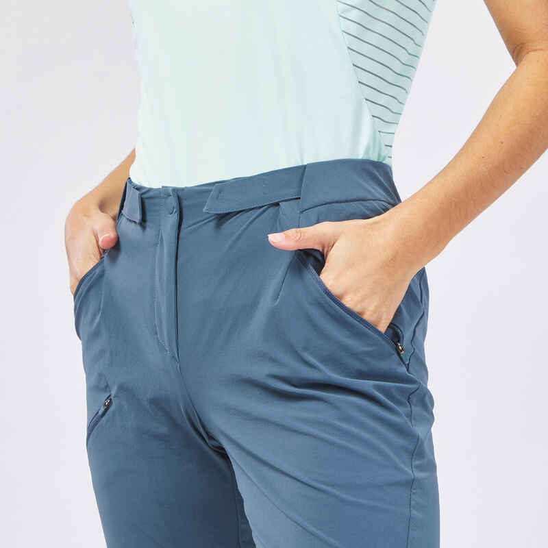 Pantalón de senderismo montaña - MH500 - Azul Gris - Mujer 