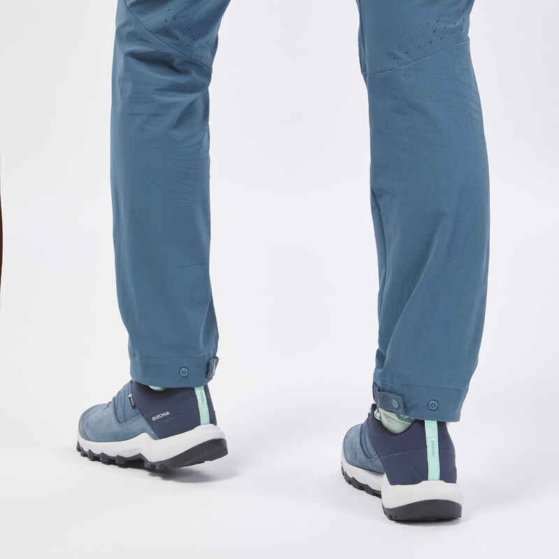 Pantalón de senderismo montaña - MH500 - Azul Gris - Mujer 