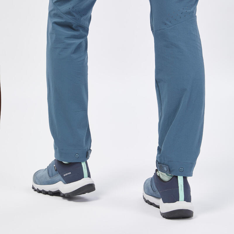 Broek voor bergwandelen dames MH500 grijsblauw