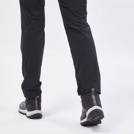 Women's Mountain Walking Trousers - MH500 - Black