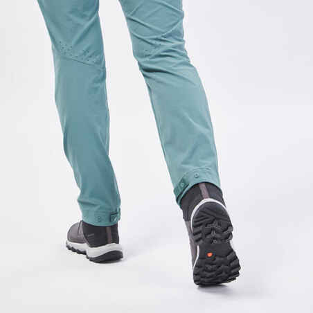 Women's Mountain Walking Trousers - MH500 - Green