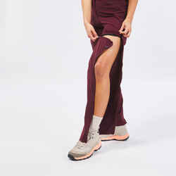 Women's Convertible Mountain Walking Trousers - MH550 - Bordeaux 