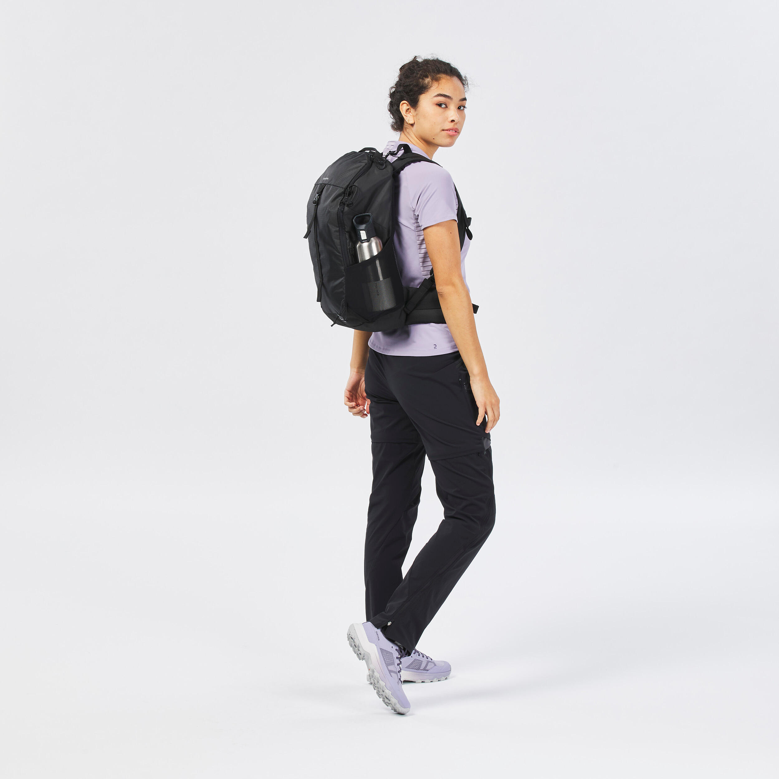 Pantalon de randonnée convertible femme – MH 550 noir - QUECHUA