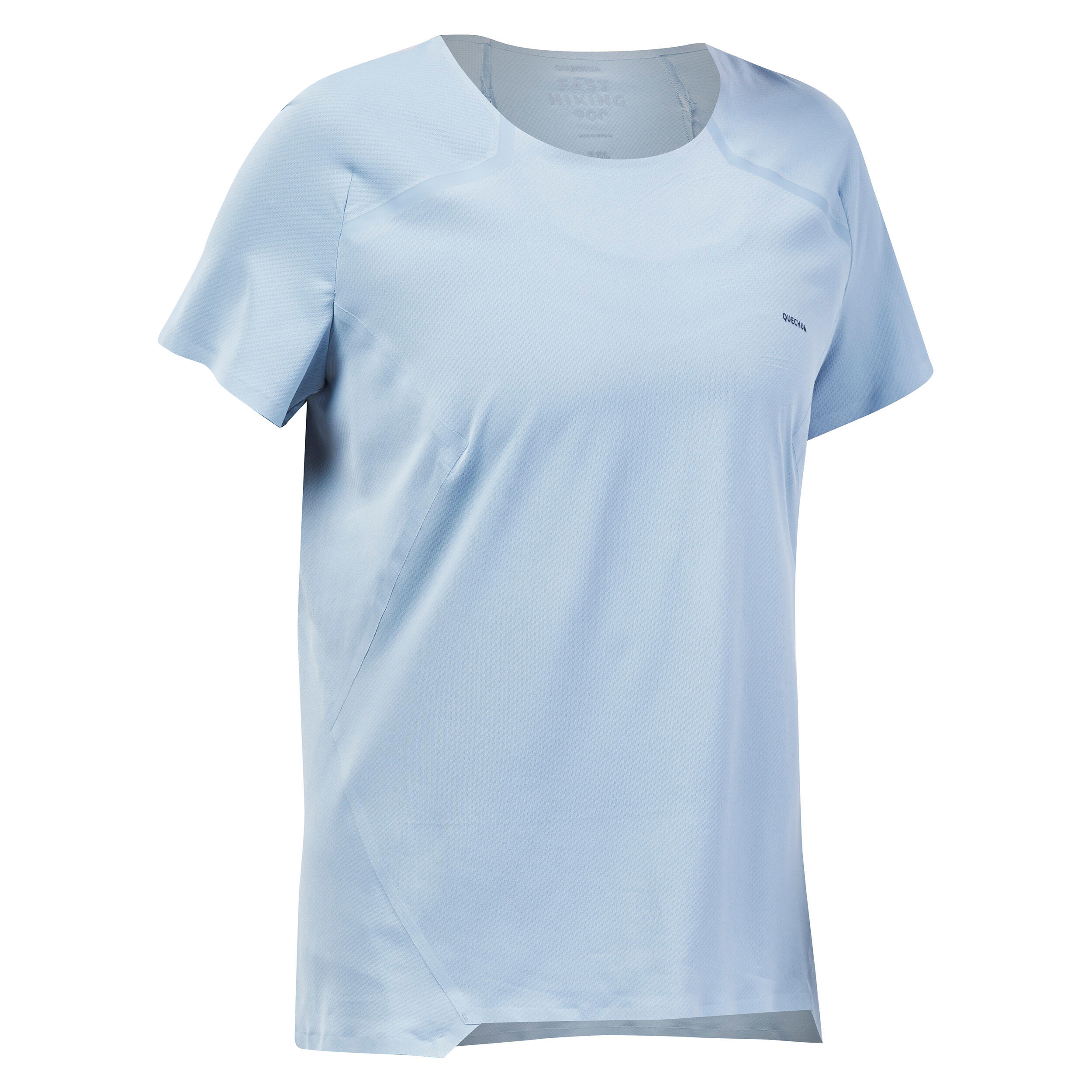 QUECHUA Women's Ultra Light Fast Hiking T-Shirt FH 500 Blue.