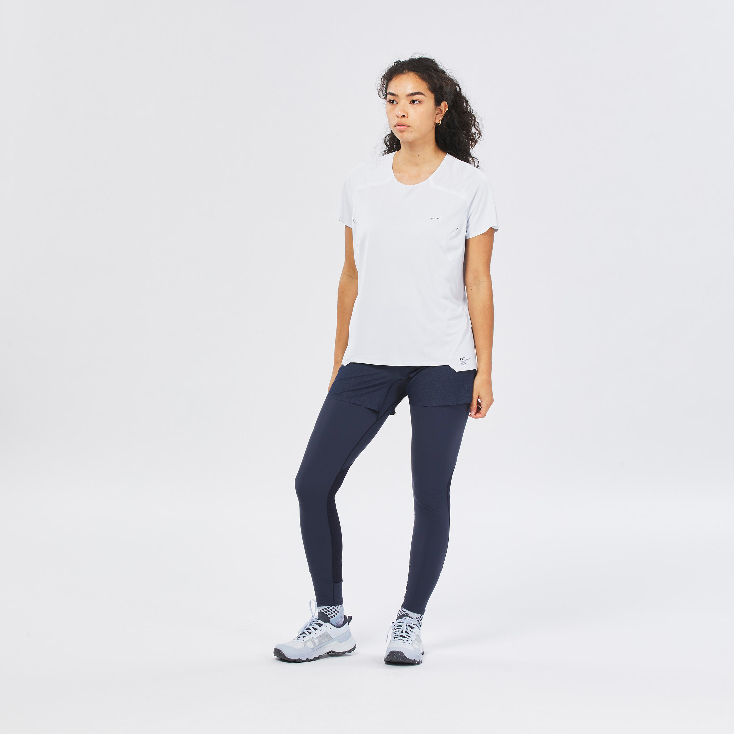 T shirt trekking donna FH900 ghiaccio QUECHUA DECATHLON