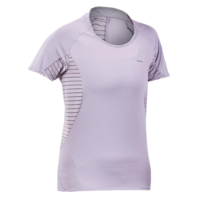 T-shirt manches courtes de randonnée montagne - MH500 - violet - Femme