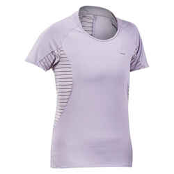 Women's Mountain Walking Short-sleeved T-shirt MH500 - Purple