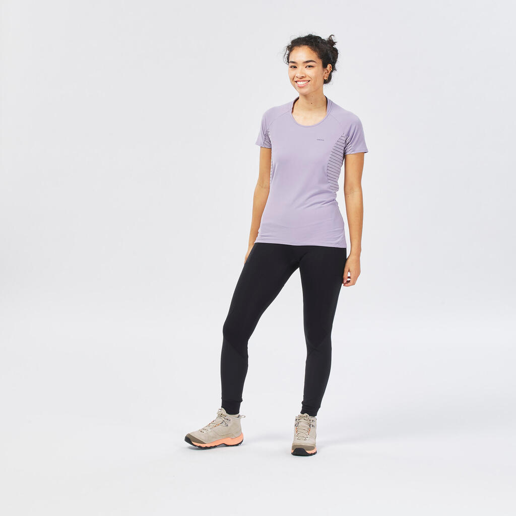 Wandershirt Damen kurzarm - MH500 violett