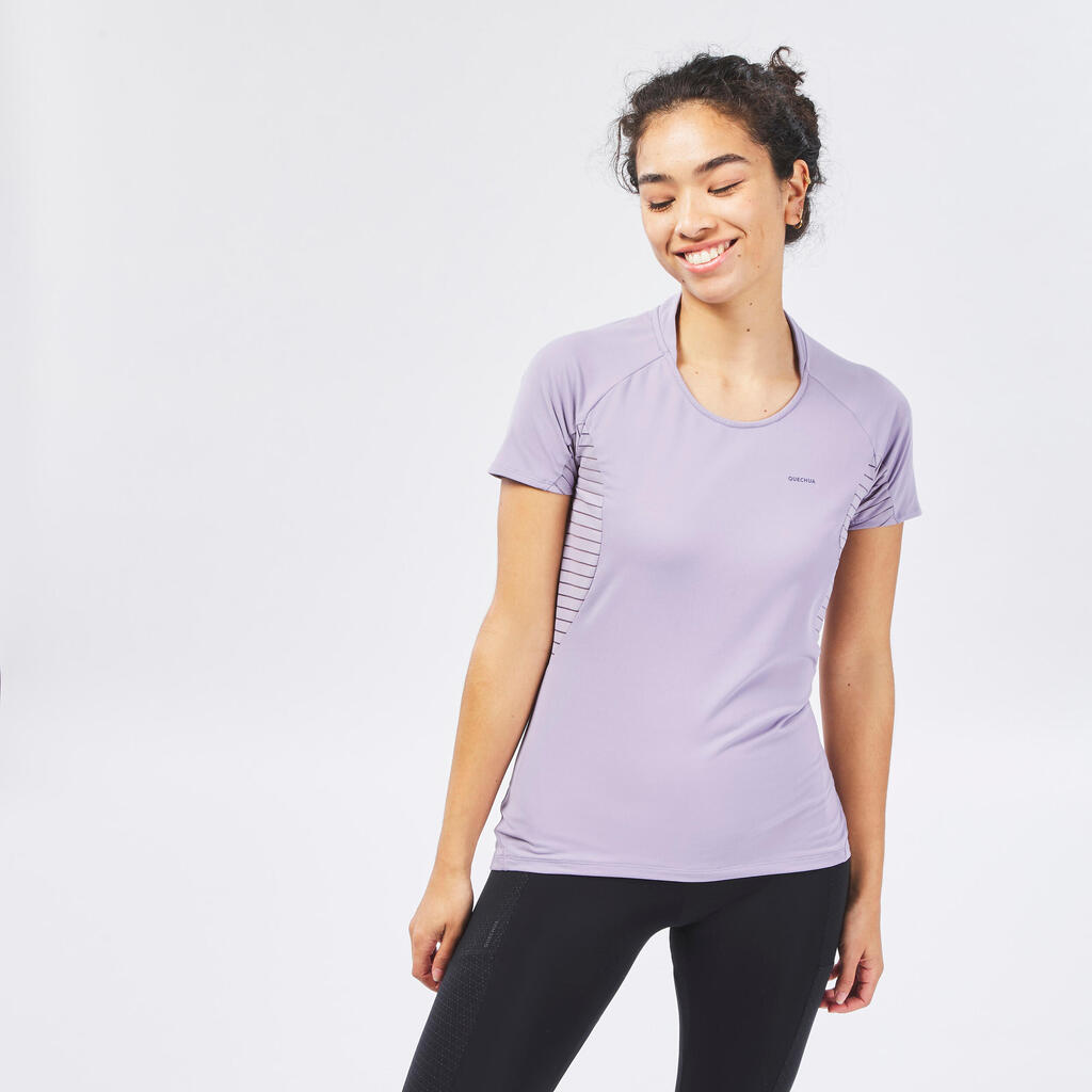 Wandershirt Damen kurzarm - MH500 violett