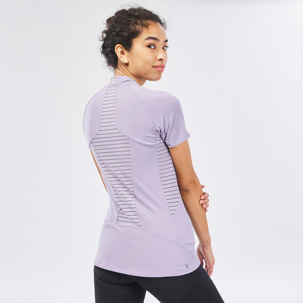 Wandershirt Damen kurzarm - MH500 violett