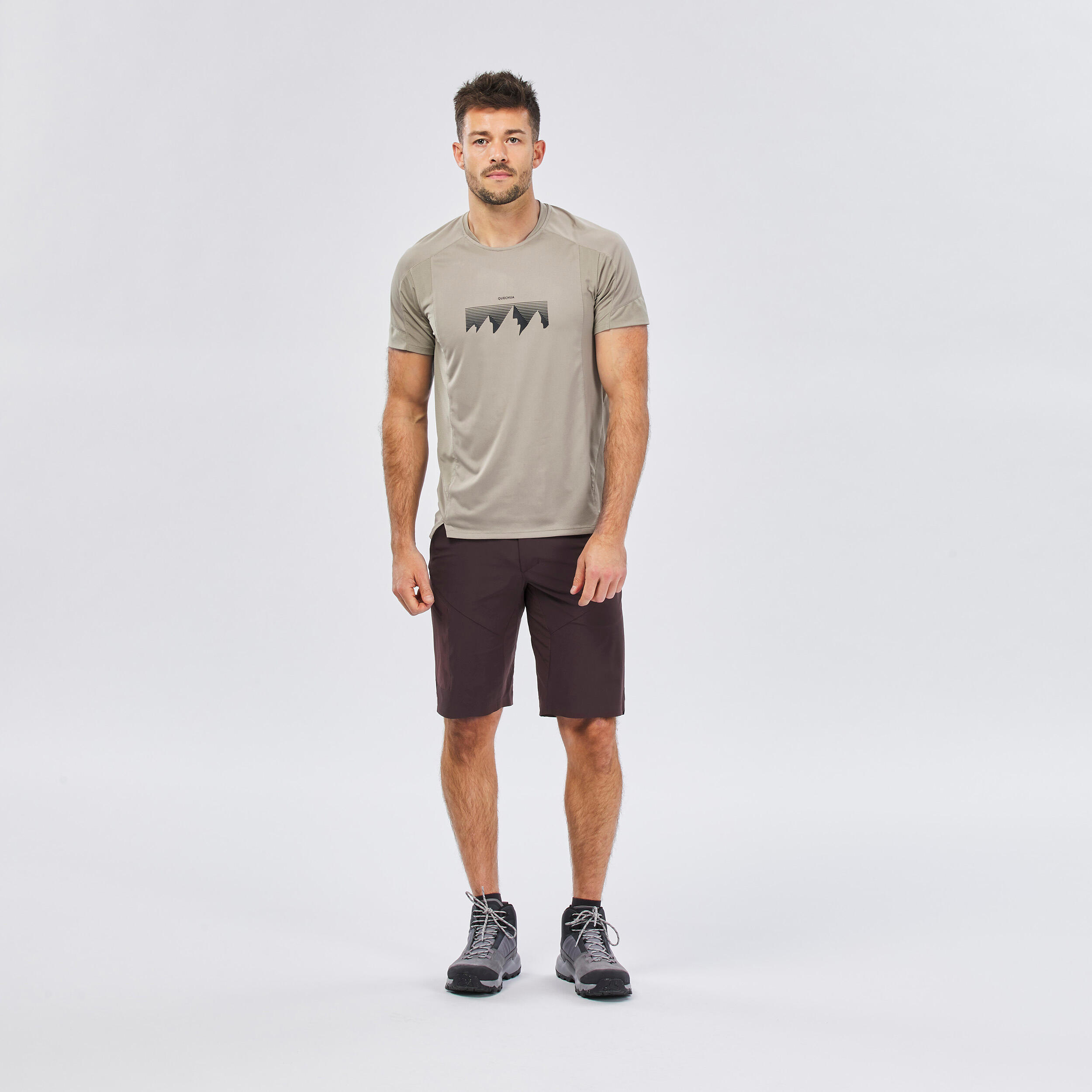 Men's Hiking Synthetic Short-Sleeved T-Shirt  MH500 2/4