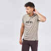 Wandershirt Herren kurzarm Synthetik - MH500 beige