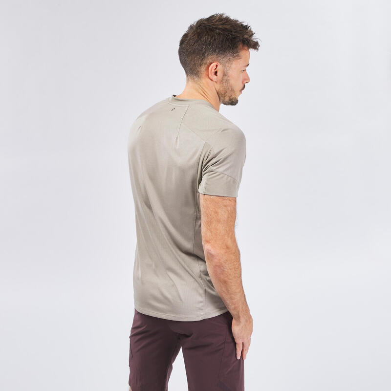 T-shirt de randonnée manches courtes en synthétique - Homme - MH500