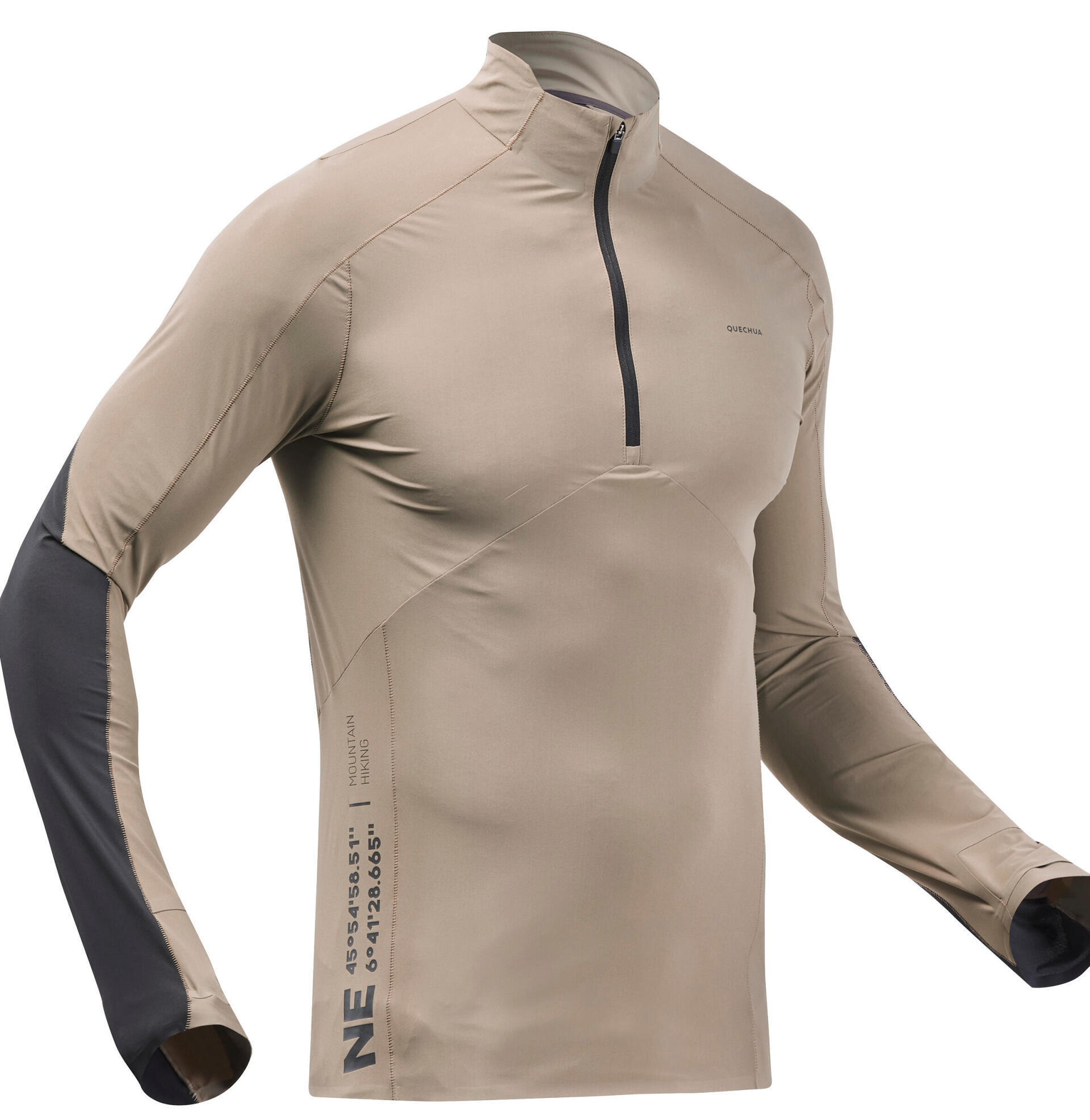 MEN'S TREKKING SHORT-SLEEVED T-SHIRT TRAVEL500 WOOL