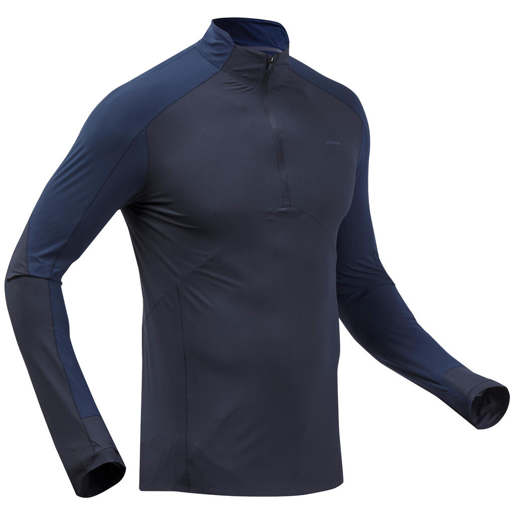 Vyriški ilgarankoviai žygių marškinėliai „MH500“ su apsauga nuo UV