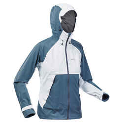 Women's Waterproof Mountain Walking Jacket - MH500 Grey Blue