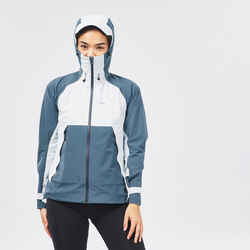 Women's Waterproof Mountain Walking Jacket - MH500 Grey Blue