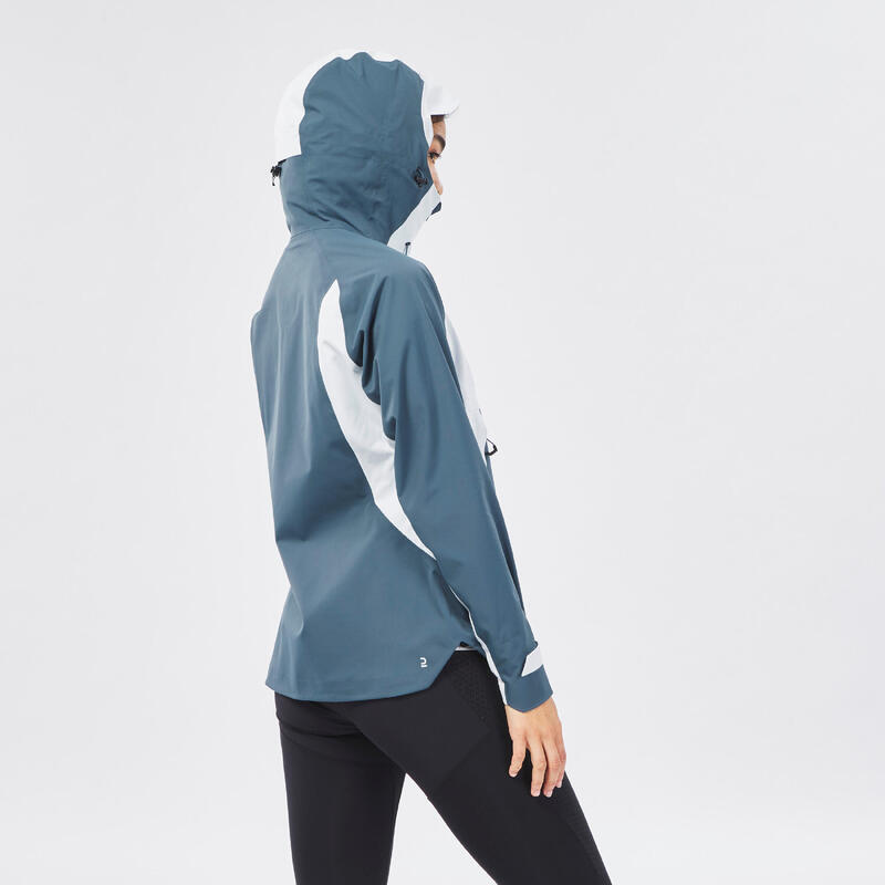 Wanderjacke Damen wasserdicht Bergwandern - MH500 graublau 