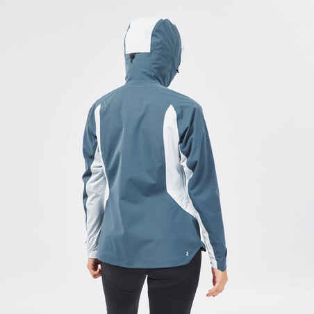 Women's Waterproof Mountain Walking Jacket - MH500 Grey Blue