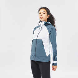 Women's Waterproof Mountain Walking Jacket - MH500 Grey Blue