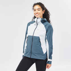 Women's Waterproof Mountain Walking Jacket - MH500 Grey Blue