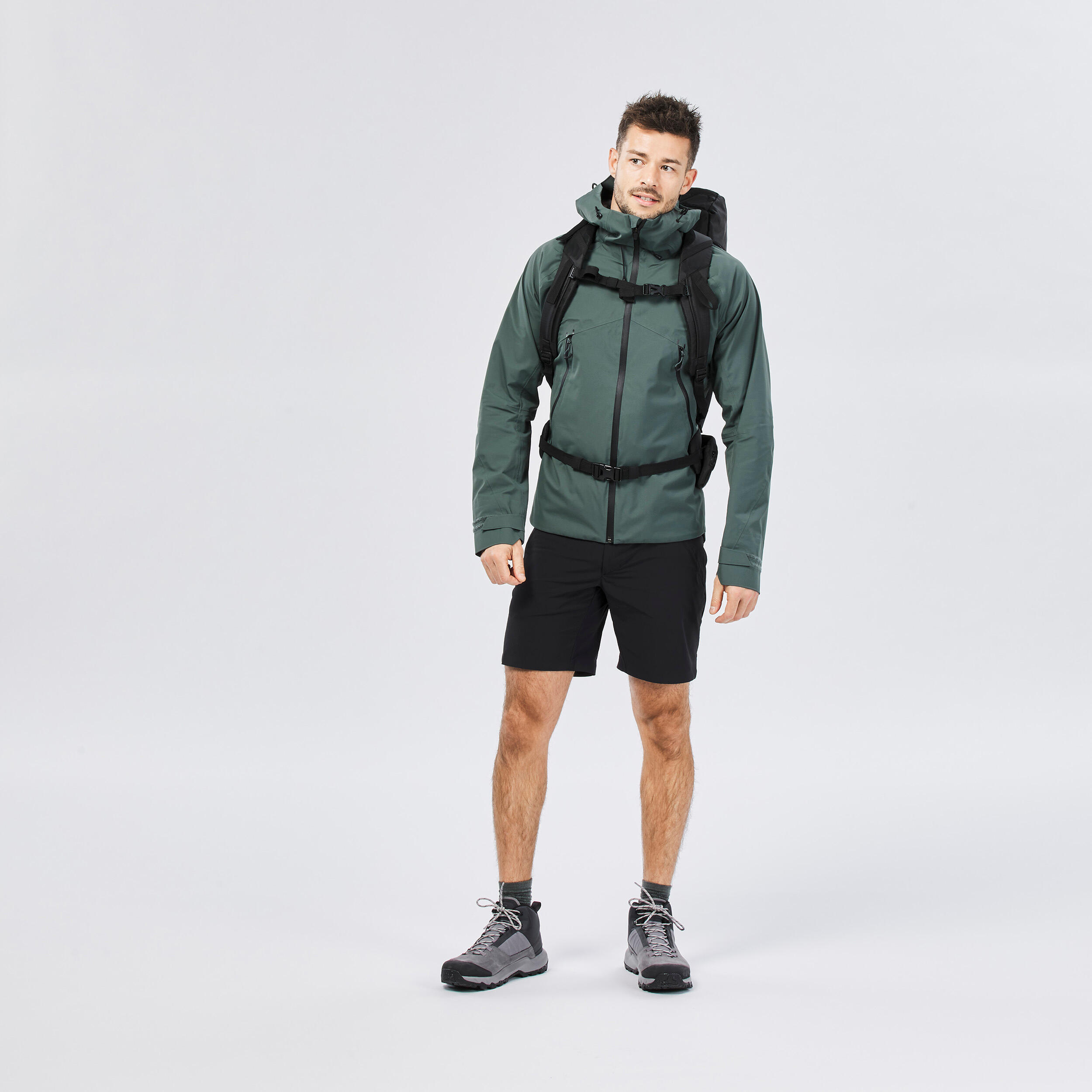 Men's Hiking Lightweight Waterproof Jacket MH500 4/13