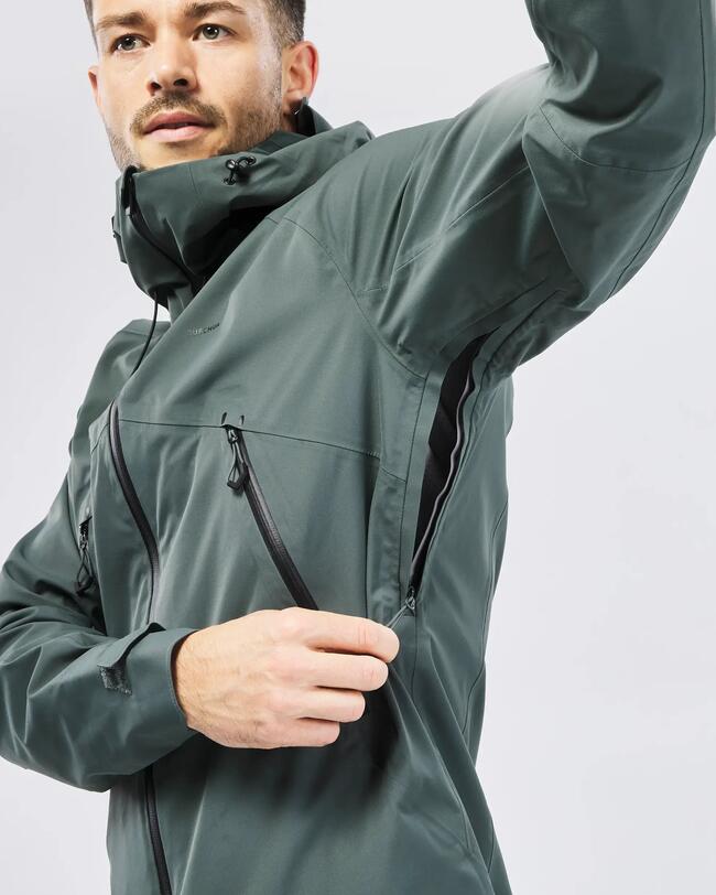 Giacca montagna uomo MH500 impermeabile verde scuro