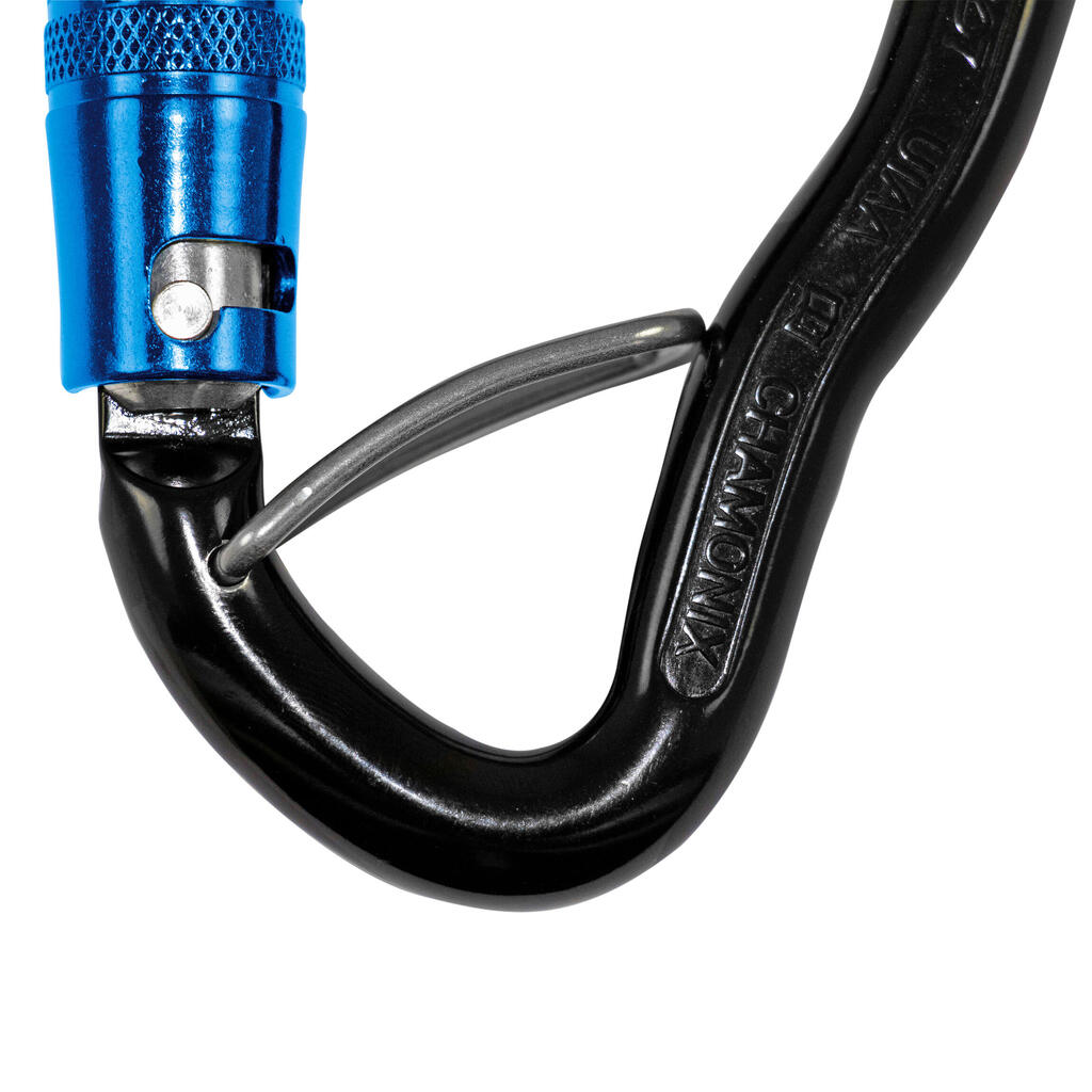 AUTOMATIC CLOSING HMS CARABINER + BLC - GOLIATH BLACK