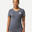 T-shirt de trek voyage manches courtes laine mérinos Femme - TRAVEL 500