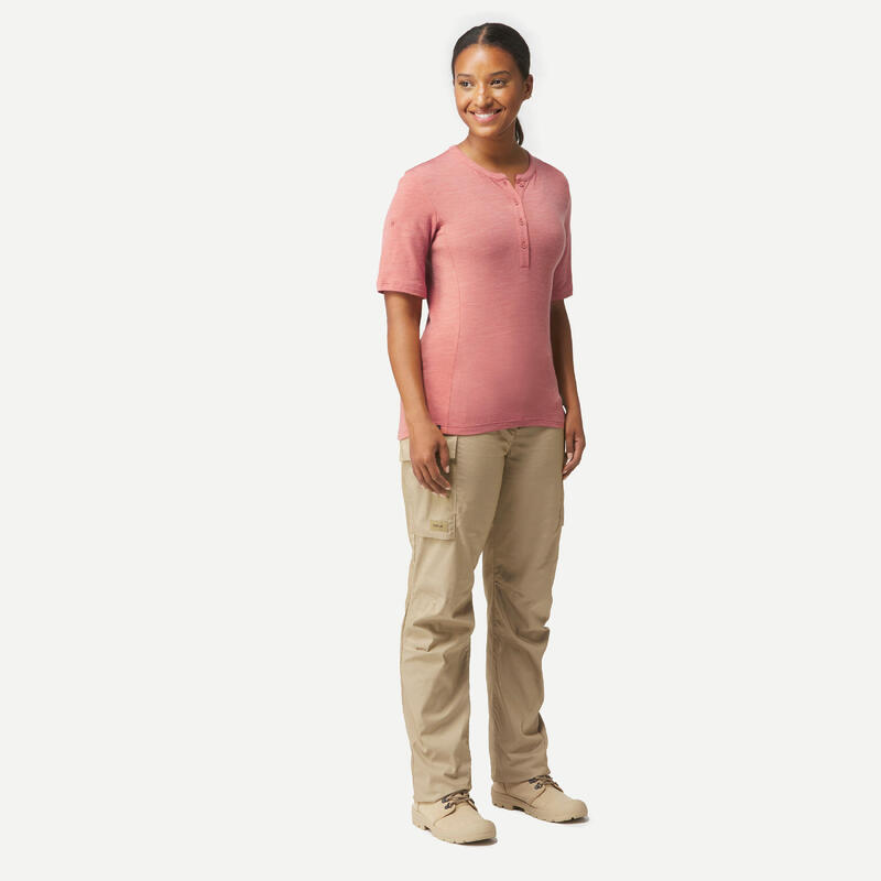 T-shirt com proteção UV de trekking deserto 900 - Mulher