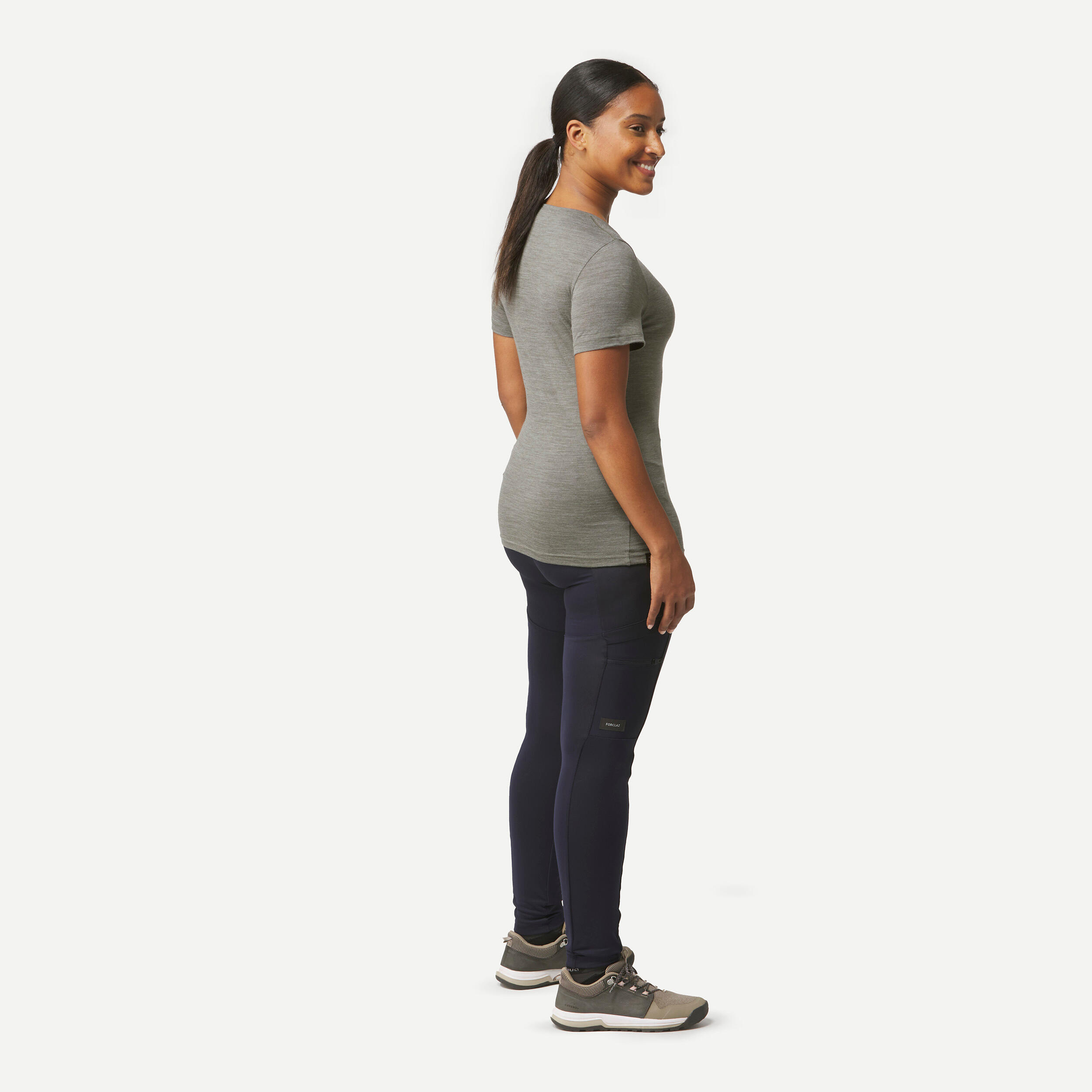 Women’s Merino Hiking T-Shirt - 100 - FORCLAZ