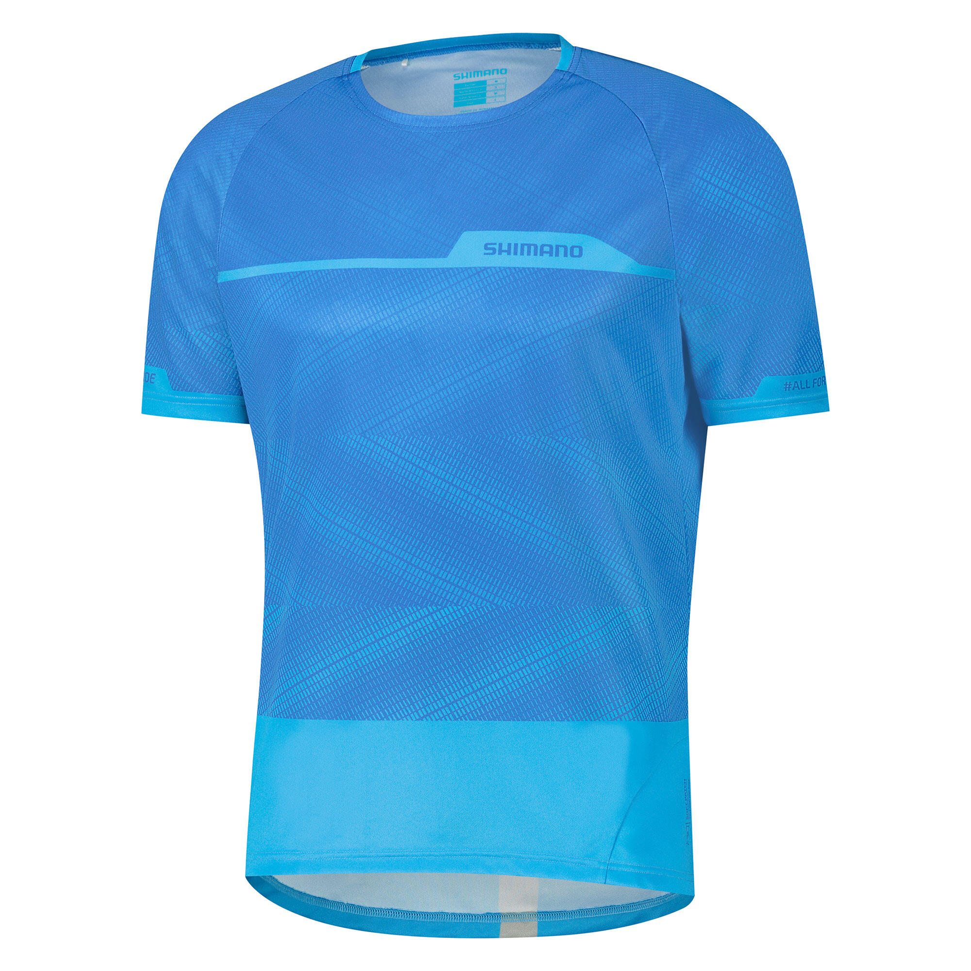 SHIMANO Men's Short-Sleeved All-Mountain MTB Jersey Myoko - Blue