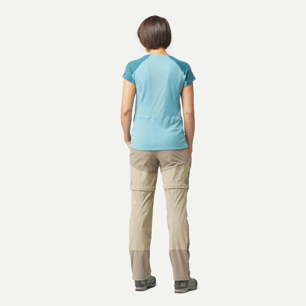 Pantalone za treking MT500 s rajsferšlusom ženske 