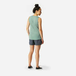 Women's merino wool trekking & travel tank top- Travel 500 