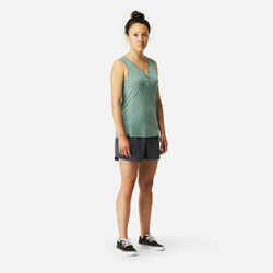 Women's merino wool trekking & travel tank top- Travel 500 