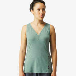 Women's merino wool trekking & travel tank top- Travel 500 