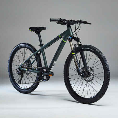 Vaikiškas kalnų dviratis „Rockrider ST 920“, 24 col. ratai, 9–12 m., žalias