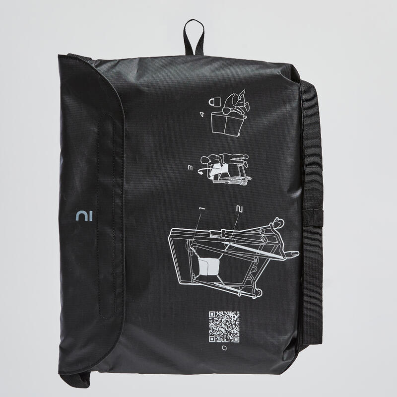 Table Tennis Table Cover for Medium Outdoor Folded Tables Black