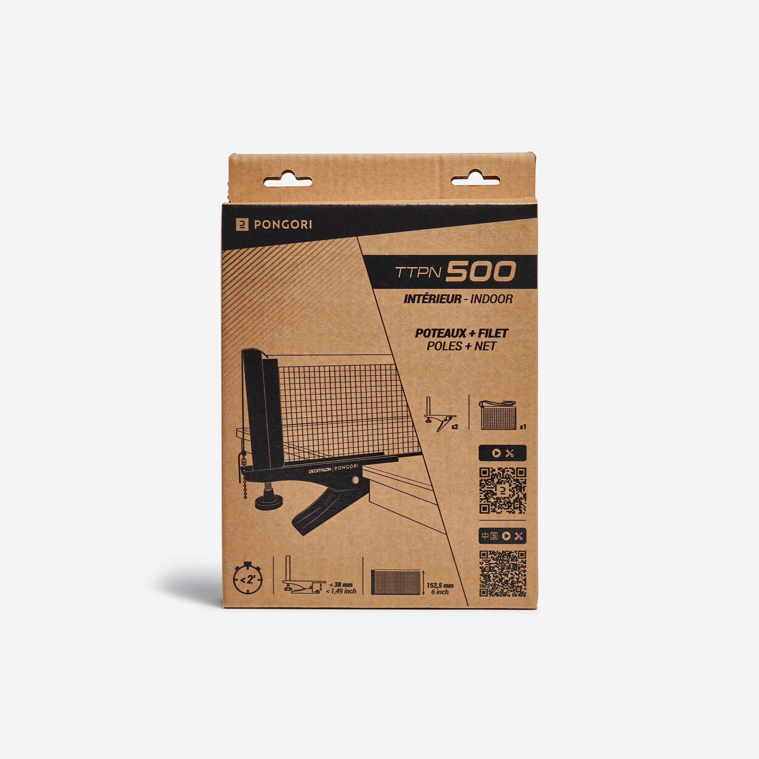 Kit poteaux et filet de tennis de table ttpn 500 - Tennis de table - PONGORI- Clubs - Entreprises - Collectivités - Associations